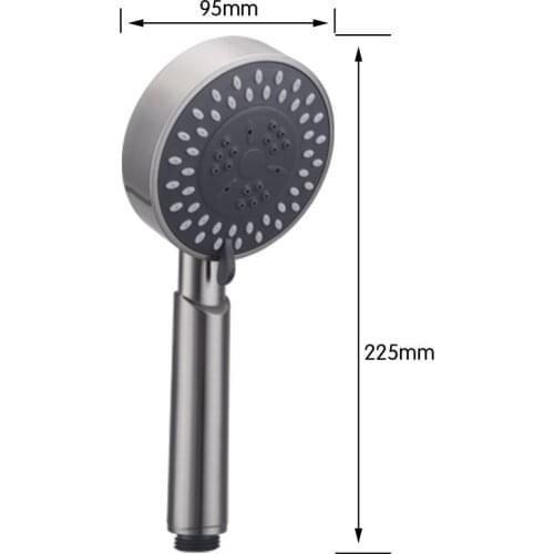 New Brushed Nickel bathroom Three Function ABS plastic Handheld Shower Head sprayer