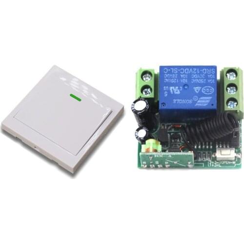 New Item RF Wireless Remote Control Switch System Receiver+Wall Panel Remote Transmitter Sticky Remote Smart Home Switch 315/433