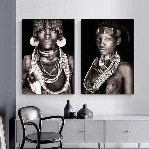 African Tribal Nude Black Man and Woman Posters HD Print Modern Wall Home Decoration Creative Art Character Canvas Paintings