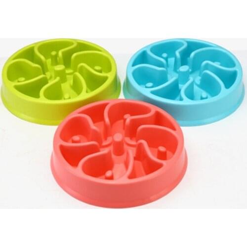 Pet Dog Slow Eating Training Bowl for Puppy Kitten Plastic Food Feeding Bowl Pet Avoid Choke Feeder Pet Dog Training Bowls