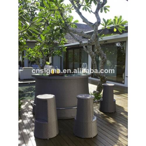 New Design garden furniture rattan cheap outdoor bar sets