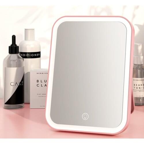 Led Rechargeable LED Cosmetic Mirror Makeup Mirror With 27 Led Lamps 3 Colors Lights Adjustable Brightness Plugging And Charging