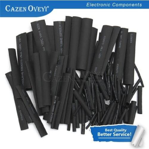 5pcs/lot 5 Meters High quality Black 2mm Heat Shrink Heatshrink Heat Shrinkable Tubing Tube Sleeving Wrap Wire Black Color