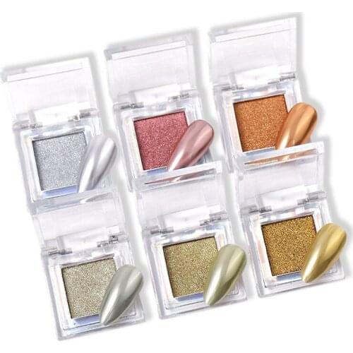 Solid Mirror Nail Glitter Powder Dust Metal Effect Nails UV Gel Polish Pigment Nail Art Decorations Manicure Accessories