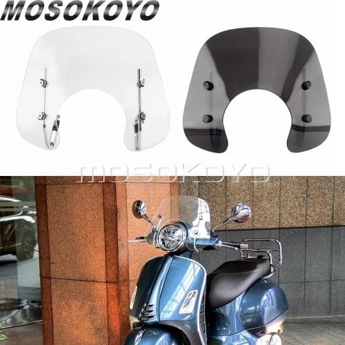 For Piaggio Vespa GTS 250 300 GTS300 GTS250 2019-2021 Motorcycle Front Windshiled Windscreen with Bracket Wind Shield Deflector