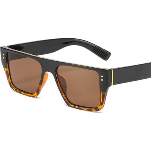 Vintage Square Sunglasses Women Men Oversized Flat Top Mirror Luxury Brand Female Sunglasses Big Frame UV400 2021 Shades