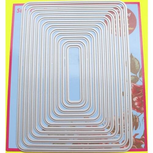 Cutting dies 5x7" Round corner Rectangles Cardmaking Scrapbook DIY Craft stencil Surprise Creation dies