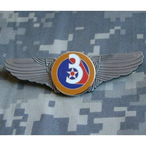 WW2 thirdly Air Force 3th AF USAF Pilot Wing Badge Pin