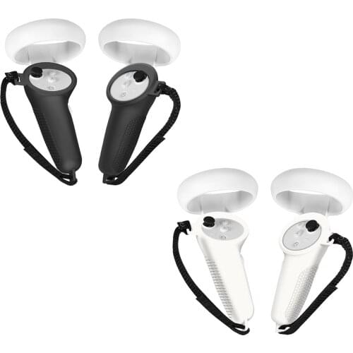 1 Pair Touch Controller Grip Cover, for Neo 3, Silicone Skin Anti-Throw Handle Protective Sleeve with Adjustable Knuckle Strap