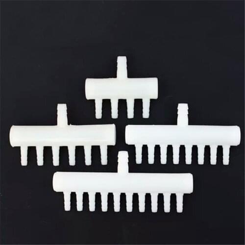 10 Pcs Plastic Air Flow 4 6 8 Way Outlets Pond Air Pump Connector Aquarium Fish Tank Divider Oxygen Splitter Lever Valve