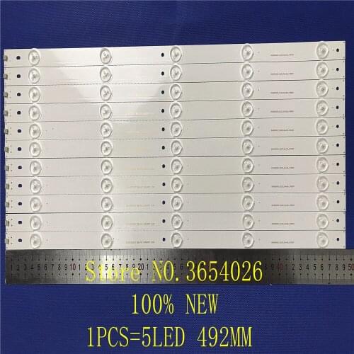 11piece/lot 493mm LED Backlight tira leds Para Hisense 5 50''Tv E257384 SVH500A24 5LED Rev06 140303
