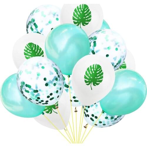 15pcs/lot Party balloons Flamingo turtle leaf pineapple turtle back leaf balloon pineapple confetti balloon combination FC20