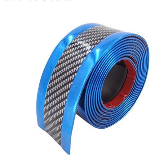 7cmx1m Anti-Collision Strip Replacement SUV Side Sill Truck Car Carbon Fiber Blue