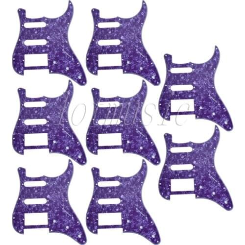 8Pcs SSH Pickups 4Ply 11 Hole Guitar Pickguard For Electric Strat Replacement