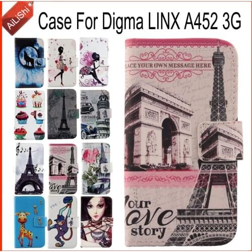 AiLiShi Factory Direct! Case For Digma LINX A452 3G Luxury Flip PU Leather Case Exclusive 100% Special Phone Cover Skin+Tracking