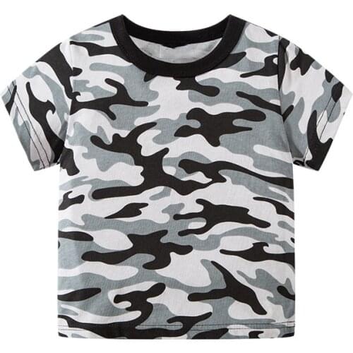 Bambino 2021 New Camouflage Summer Tee for Boys 2-7 Years T Shirt of Children Top Clothes of School Kids 100% Cotton Clothing
