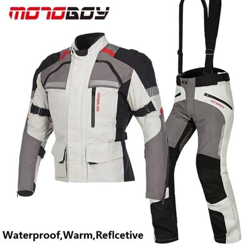 Free shipping 1set New Waterproof Motocross Racing Clothing Reflective Breathable Warm Clothes Suits Motorcycle Jacket&Pants