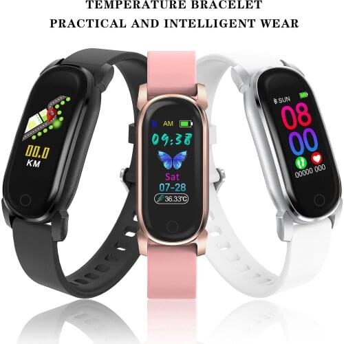 YD8 0.96TFT Temperature Detection Contact Charging ncoming Call SMS QQ Wechat And Other Reminders Remote Control Photography