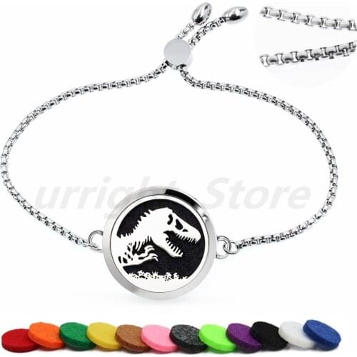 Diffuser Adjustable Bracelet Locket for jewelry 30mm Stainless Steel for Women kids Aroma Perfume Essential Oil 10pads as gift