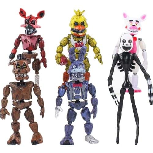 17cm 6pcs/lot Anime Animals Bear Rabbit Duck Chicken Action Figure Anime Model Toy Gifts for Children