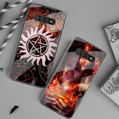HOTCASHOP movies Supernatural Sam and Dean Phone Case Tempered Glass For Samsung S20 Plus S7 S8 S9 S10 Plus Note 8 9 10 Plus
