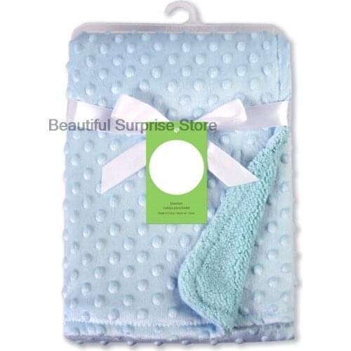 Berber Fleece Newborn Blankets Newborn Soft Skin-friendly Baby Blanket Swaddle Wrap Feeding Burp Cloth Solid Towel Baby Stuff
