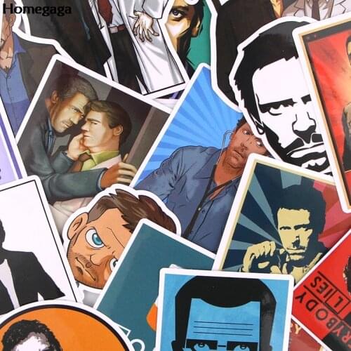 Homegaga 17Pcs/set House M.D TV Show Stickers Stationery Stickers Phone Laptop Stickers Not Lupus Stickers Cool Decal Gift D2562
