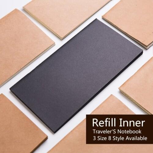 Kraft cover notebook Paper Travelers Notebook Kraft Refill Inner Core Page Page For Vintage Travelers Notebook 3 Size