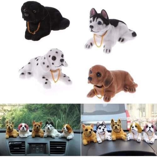 Doll Nodding Dog Shaking Head Resin Simulation Car Dog Toy Dashboard Decoration Car Ornament Cute Car Accessories