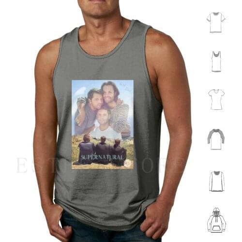 Farewell Supernatural Tank Tops Vest Sleeveless Supernatural Dean Sam Cas Jensen Jared Misha