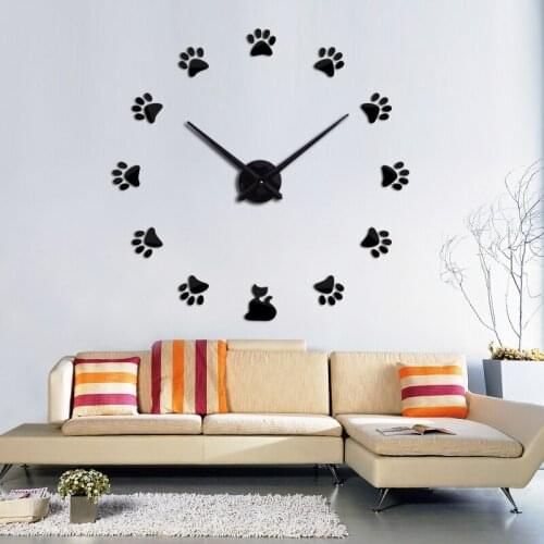 Fashion Diy 3d Wall Clock Design Acrylic Mirror Clocks Europe Stickers Large Decorative wall mounted electronic Watch