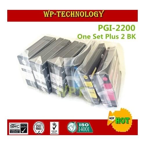 One Set Plus 2 BK Compatible ink cartridges suit for PGI2200xl , PGI-2200 xl suit for Canon MAXIFY iB4020 MB5020 MB5320 etc