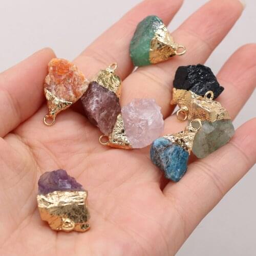 Natural stone pendant semi-precious crystal bud irregularity exquisite charms for jewelry making DIY necklace bracelet accessory
