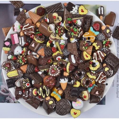 DIY Chocolate Sprinkles Charms For Slime Plasticine Filler Addition Slime Accessories Children Kid Toys Modeling Clay Kit