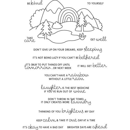 Transparent Clear stamp and cutting dies Mountain tree DIY Silicone Seals Scrapbooking / Card Making/Photo Album Decoration