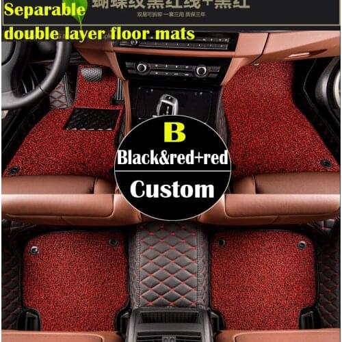 Separable double layer custom car floor mats for Cadillac ATS XTS SRX SLS Escalade car-styling 3Dcarpet floor liner