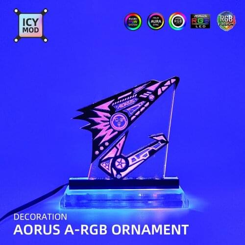 A-RGB AORUS Figure 5V3Pin GIGABYTE Eagle Belief Decoration Aorus GIGA LED Rainbow Lighting Custom MOD Acrylic Lighting Panel