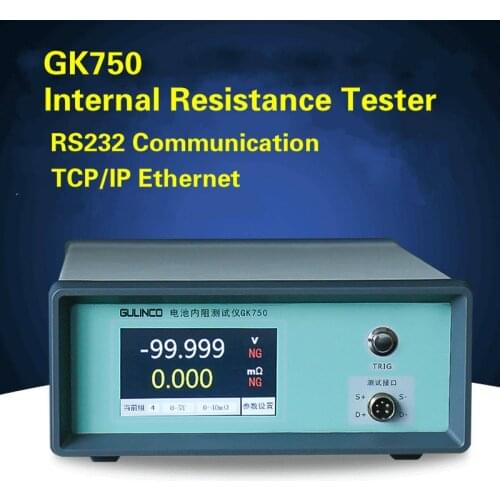 GK750 Battery Internal Resistance Tester RS232 High Precision Resistance Test Ethernet Battery Sorting Touch Screen