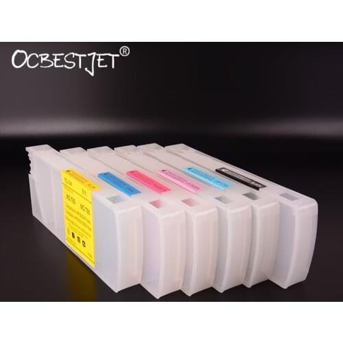 [Third Party Brand] 1300ML Refilled Cartridge For HP 790 Refillable Ink Cartridge For HP 9000 9000S 10000 Printer 6 Colors/Set
