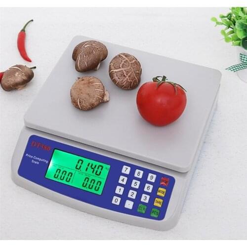 30kg/1g Kitchen Scale Digital Food Scale With Backlight LCD Display Rechargeable Measuring Electronic Scale With Adapter US Plug