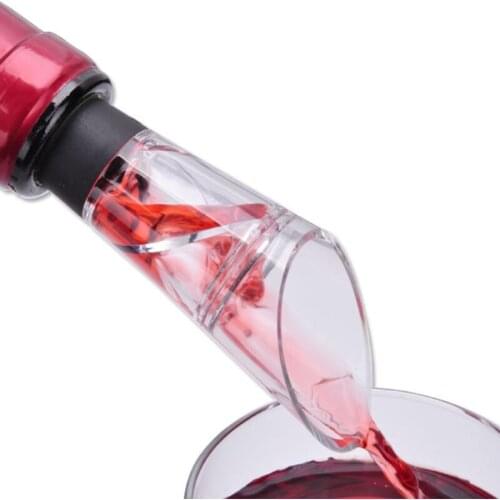 VFGTERTE 1PC Cross Flowing Wine Aerating Pourer Spout Decanter Aerator Quick Pouring Kitchen Bar Tools