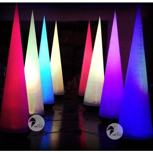 Exhibition Party Event Decoration LED Inflatable Cone Column