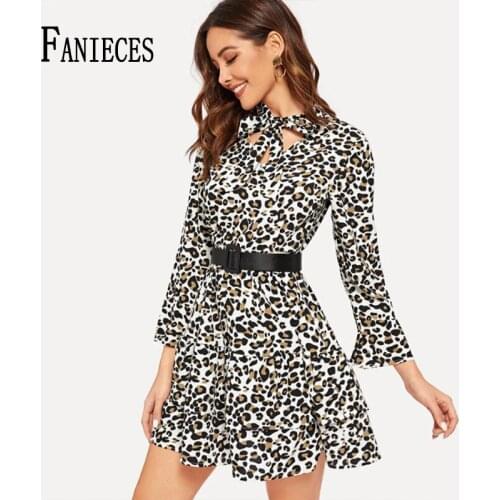 2021 Fashion Summer Sexy Women Dress Leopard Print Mini Dresses Ladies Wrap Slim Clubwear Party Vestidos Sukienki damskie elbise