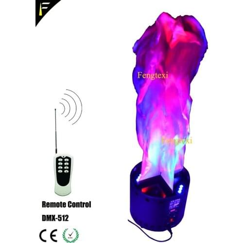 1m/1.5m Cloth 3d Bonfire Light Wash DMX512 Flame Fire Fixture Machine with 3in1 Color 12x3w RGB LED or 36x3w RGB LED