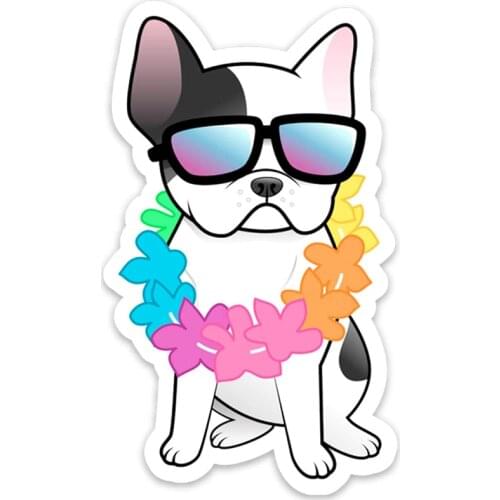 1 piece French Bulldog Colored Car Sticker Waterproof Decal Laptop Suitcase Truck Motorcycle Auto Accessories PVC,10cm*7cm