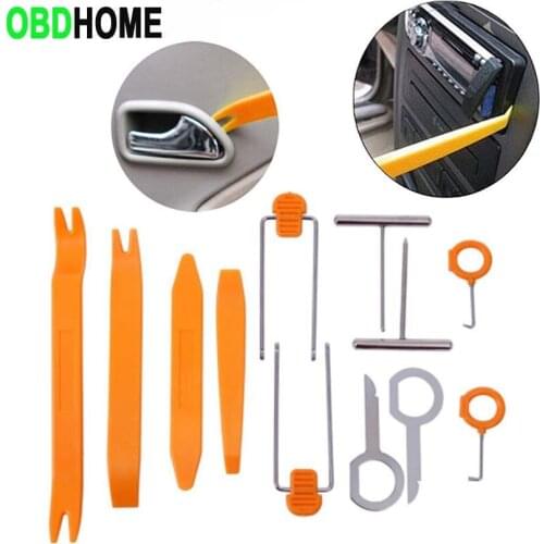 New 4pcs 12pcs Auto Car Radio Panel Door Clip Trim Dash for Audi Plastic Set Car Panel Removal Tool Open Installer Pry for BMW