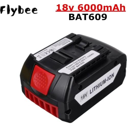 18V 6000mah Li-ion Battery for Bosch Rechargeable Power Tool Battery BAT609 BAT610 BAT618 BAT619G BAT622 Batteria