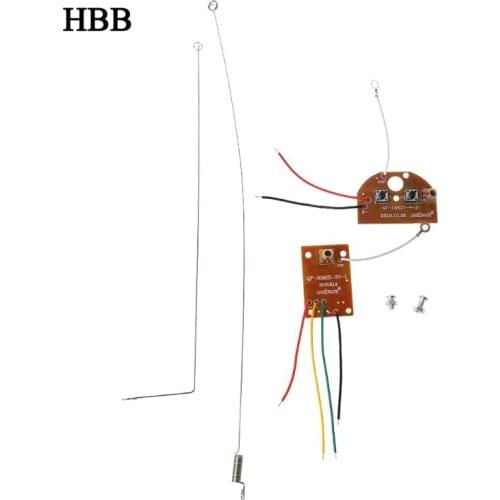 2CH RC Remote Control 27MHz Circuit PCB Transmitter and Receiver Board Radio System with Antenna Set for Car Truck Toy