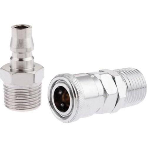 2Pcs Pneumatic Parts Euro Air Line Hose Compressor Connector Quick Release 1/2" BSP Male Thread Coupler Fitting Connector