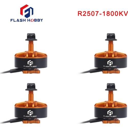 4pcs/ Lot Flash Hobby R2507 1800KV CW/CCW Brushless Motor for FPV Racing Multicopter Part